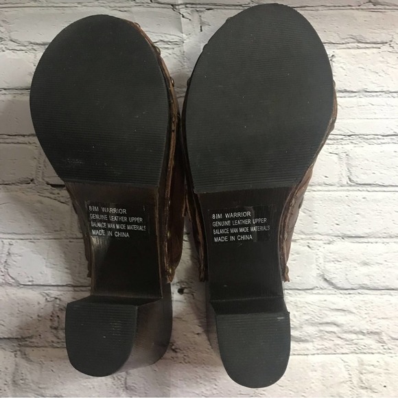 Warrior Leather Mules  by Z Universe Size 8.5 - Picture 13 of 14